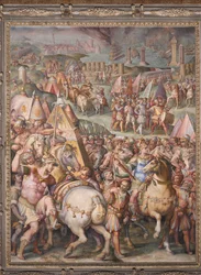 Der Kaiser Massimiliano hebt die Belagerung von Livorno auf